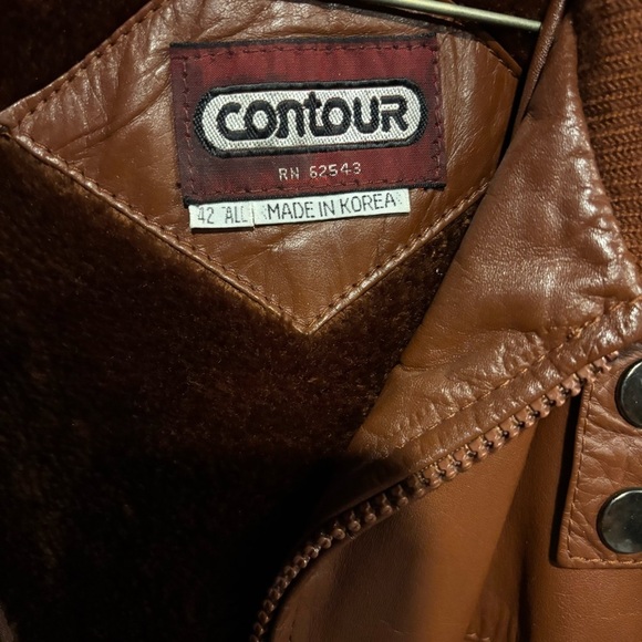 Men's Vintage Brown Contour Leather Jacket - Picture 2 of 6